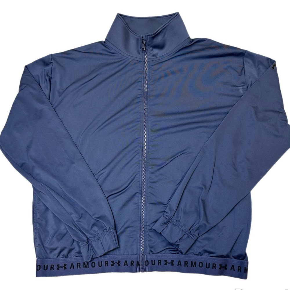 Under Armour Women’s Lightweight Heatgear Full-Zip Jacket-Navy-Medium